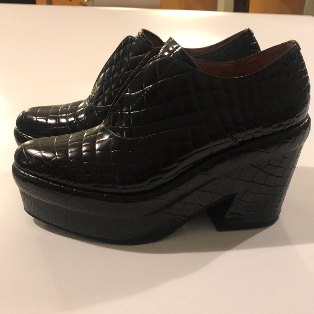 &Other Stories Crocodile Wedged Loafers